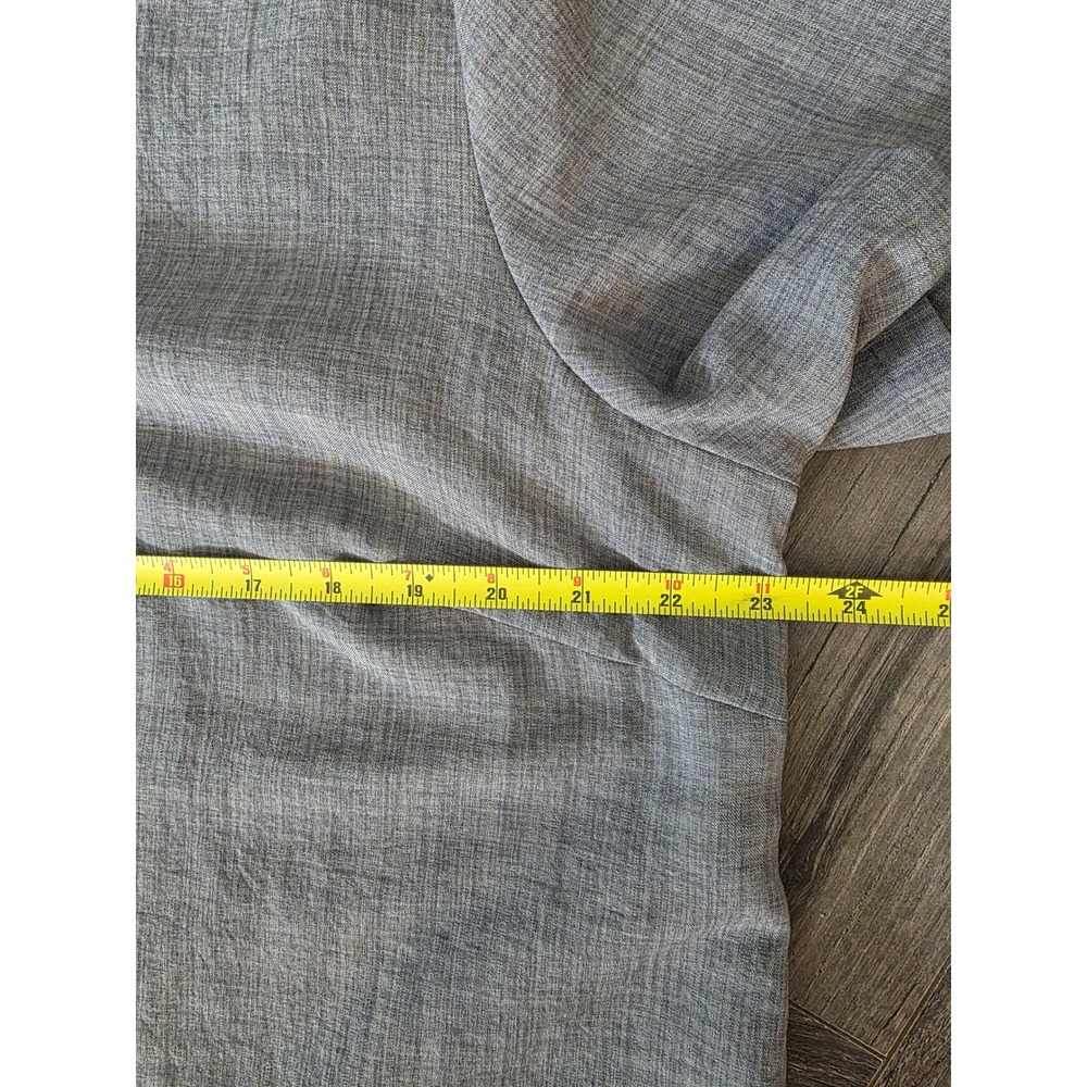 Women's sz 14/16 Grey Layered Short Sleeve Blouse Cutout V-Neck Business Casual - Picture 6 of 13